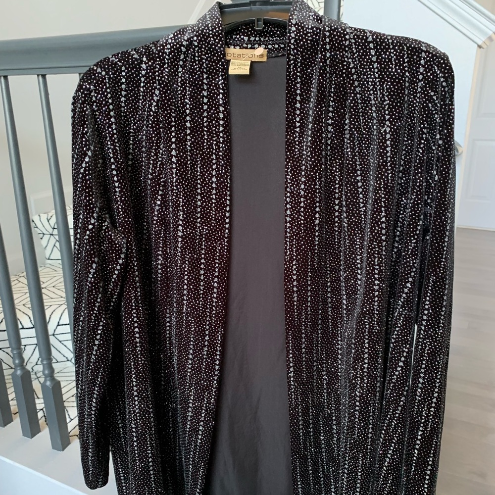 NWOT Notations beaded cardigan M-L